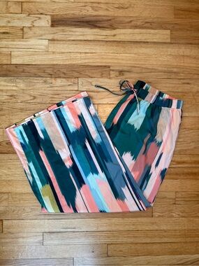 SHEIN Curve Multicolor Striped Brushstroke Wide Leg Pants